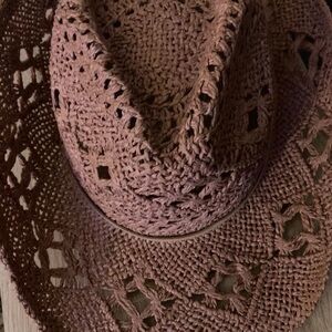 a.n.a Brown Crochet Women's Cowboy Hat new with tag
